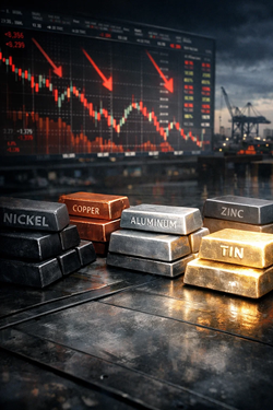 Metalli Di Base In Calo Allo Shanghai Futures Exchange, Nichel Sotto Forte Pressione