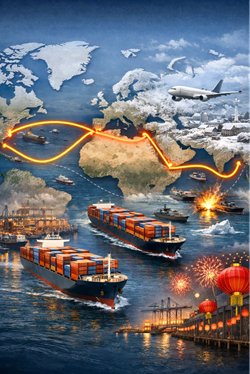 Noli Container Tra Asia, Europa E Usa Su Livelli Elevati: Domanda Pre-Lunar New Year, Geopolitica E Capacità Tengono Il Mercato In Tensione