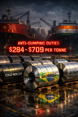 Brasile Impone Dazi Anti-Dumping Sull’Acciaio: Stretta Storica Contro Cina E India