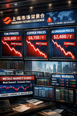 Metalli Di Base Allo SHFE In Calo: Lo Stagno Guida Le Perdite Tra Cautela Macro E Presa Di Profitto