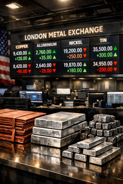 Metalli Di Base In Calo All’LME: Tra Dazi Usa E Liquidità Ridotta Il Mercato Resta Cauto