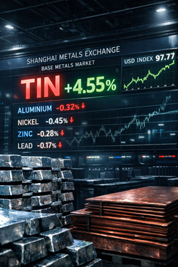 Metalli Di Base A Shanghai: Stagno In Rally Mentre Il Resto Del Complesso Arretra